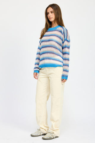 Blue Striped Sweater