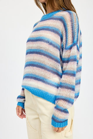 Blue Striped Sweater