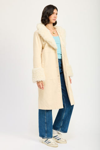 Ivory Corduroy Coat