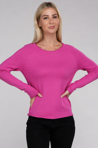 Viscose Round Neck Basic Sweater from Long Sleeve Top collection you can buy now from Fashion And Icon online shop