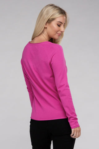 Viscose Round Neck Basic Sweater from Long Sleeve Top collection you can buy now from Fashion And Icon online shop