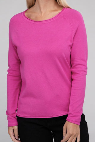 Viscose Round Neck Basic Sweater from Long Sleeve Top collection you can buy now from Fashion And Icon online shop