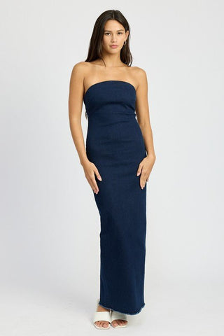Anita Tube Denim Dress from Maxi Dresses collection you can buy now from Fashion And Icon online shop