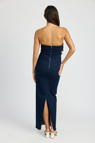 Anita Tube Denim Dress from Maxi Dresses collection you can buy now from Fashion And Icon online shop