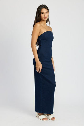 Anita Tube Denim Dress from Maxi Dresses collection you can buy now from Fashion And Icon online shop