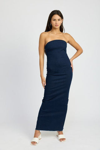 Anita Tube Denim Dress from Maxi Dresses collection you can buy now from Fashion And Icon online shop