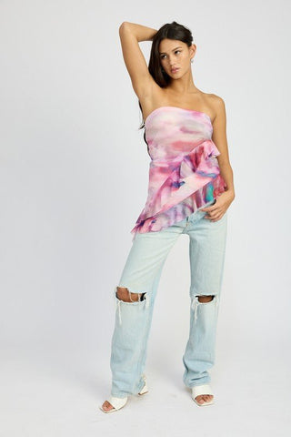 Asymmetric Tube Top from Blouses collection you can buy now from Fashion And Icon online shop