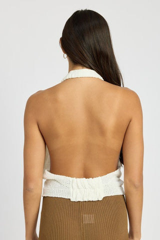 Backless Halter Top from Blouses collection you can buy now from Fashion And Icon online shop