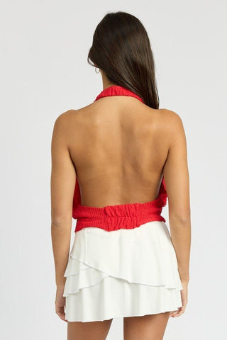 Backless Halter Top from Blouses collection you can buy now from Fashion And Icon online shop