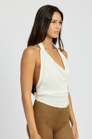 Backless Halter Top from Blouses collection you can buy now from Fashion And Icon online shop