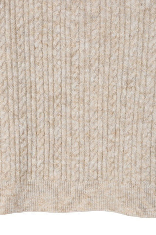 Beige Cable Knit Sweater from Long Sleeve Top collection you can buy now from Fashion And Icon online shop