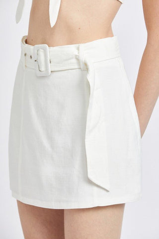 Belted Mini Skirt from Mini Skirts collection you can buy now from Fashion And Icon online shop