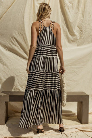 Black And White Stripe Maxi Dress from Maxi Dresses collection you can buy now from Fashion And Icon online shop