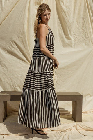 Black And White Stripe Maxi Dress from Maxi Dresses collection you can buy now from Fashion And Icon online shop