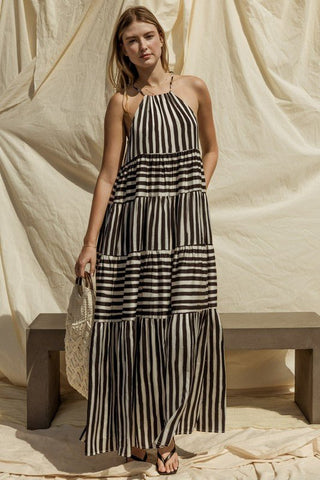 Black And White Stripe Maxi Dress from Maxi Dresses collection you can buy now from Fashion And Icon online shop