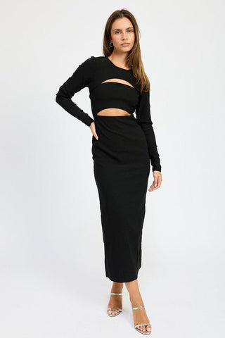 Black Cut Out Maxi Dress from Maxi Dresses collection you can buy now from Fashion And Icon online shop