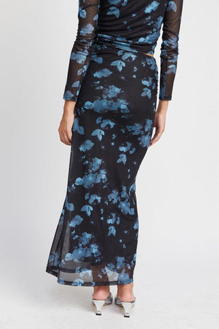 Black Floral Maxi Skirt from Maxi Skirts collection you can buy now from Fashion And Icon online shop