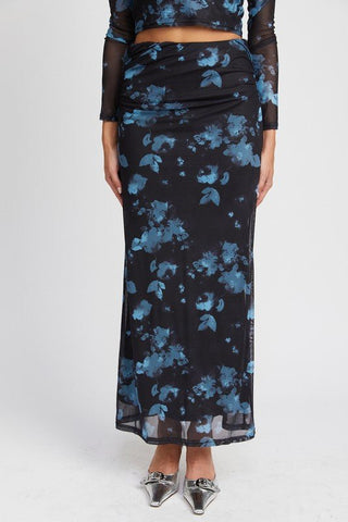 Black Floral Maxi Skirt from Maxi Skirts collection you can buy now from Fashion And Icon online shop