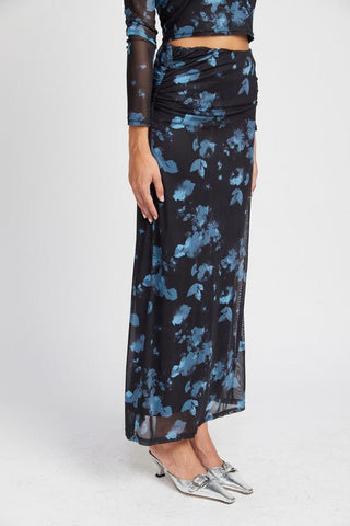 Black Floral Maxi Skirt from Maxi Skirts collection you can buy now from Fashion And Icon online shop