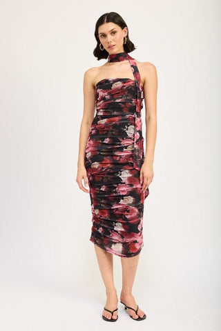 Black Floral Midi Dress from Midi Dresses collection you can buy now from Fashion And Icon online shop