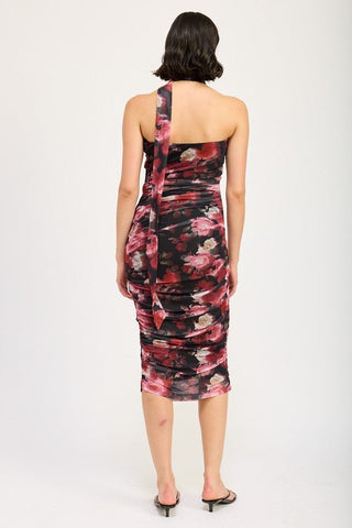 Black Floral Midi Dress from Midi Dresses collection you can buy now from Fashion And Icon online shop