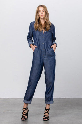 Blue Tencel Jumpsuit from Jumpsuits collection you can buy now from Fashion And Icon online shop