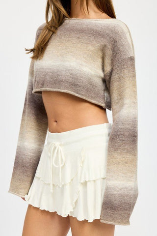 Brown Cropped Sweater Top from Sweaters collection you can buy now from Fashion And Icon online shop