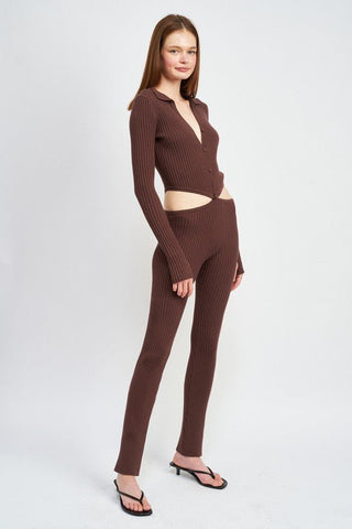 Brown Cut Out Jumpsuit from Jumpsuits collection you can buy now from Fashion And Icon online shop