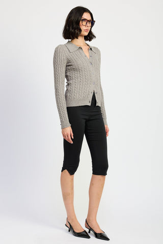 CABLE KNIT CARDIGAN TOP from Long Sleeve Top collection you can buy now from Fashion And Icon online shop