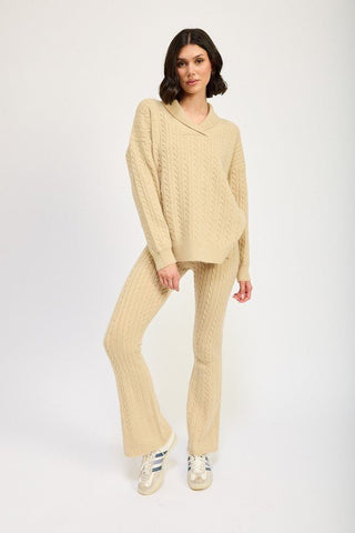 Cable Knit Collared Sweater from Long Sleeve Top collection you can buy now from Fashion And Icon online shop