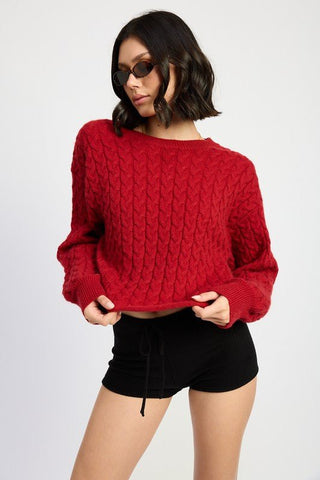 Cable Knit Sweater from Long Sleeve Top collection you can buy now from Fashion And Icon online shop