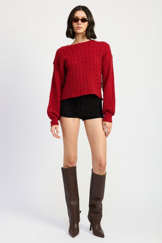 Cable Knit Sweater from Long Sleeve Top collection you can buy now from Fashion And Icon online shop