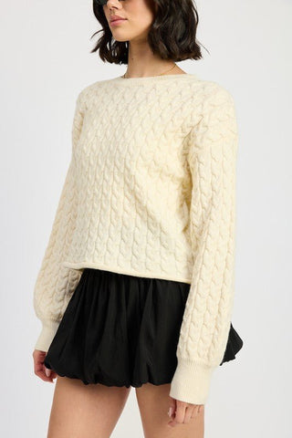 Cable Knit Sweater from Long Sleeve Top collection you can buy now from Fashion And Icon online shop