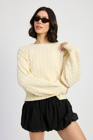 Cable Knit Sweater from Long Sleeve Top collection you can buy now from Fashion And Icon online shop