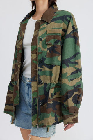 Camo Oversized Jacket from Jackets collection you can buy now from Fashion And Icon online shop