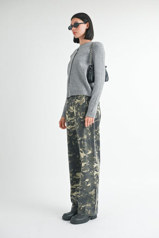 Camouflage Straight Leg Pants with Pockets from Straight Leg Pants collection you can buy now from Fashion And Icon online shop