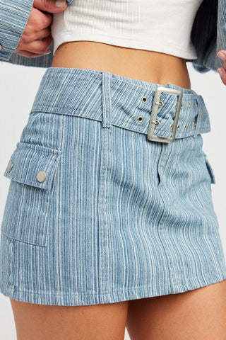 Cargo Denim Mini Skirt from Denim Skirts collection you can buy now from Fashion And Icon online shop