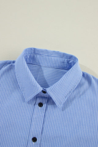 Casual Blue Button Down Shirt from Long Sleeve Top collection you can buy now from Fashion And Icon online shop