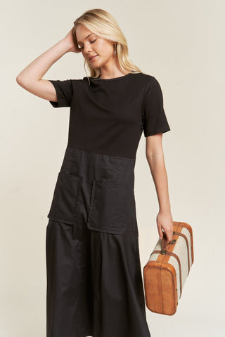 Casual Flowy Midi Dress with Short Sleeves from Midi Dresses collection you can buy now from Fashion And Icon online shop