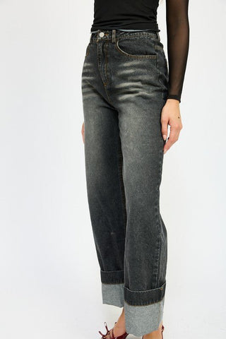 Charli Cuffed Jeans from Wide leg Jeans collection you can buy now from Fashion And Icon online shop