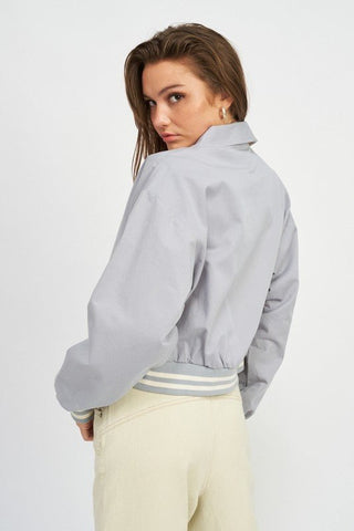 Collared Bomber Jacket from Bomber Jacket collection you can buy now from Fashion And Icon online shop