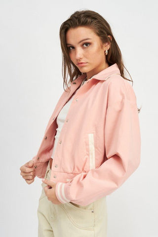 Collared Bomber Jacket from Bomber Jacket collection you can buy now from Fashion And Icon online shop