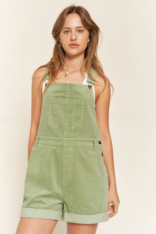 Corduroy Shorts Overalls with Adjustable Straps from Jumpsuits / Rompers collection you can buy now from Fashion And Icon online shop