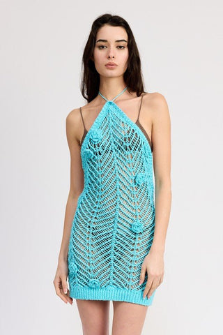 Crochet Mini Dress from Mini Dresses collection you can buy now from Fashion And Icon online shop