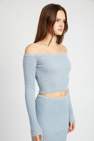 Crop Off Shoulder Top from Knit Tops collection you can buy now from Fashion And Icon online shop