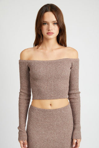 Crop Off Shoulder Top from Knit Tops collection you can buy now from Fashion And Icon online shop