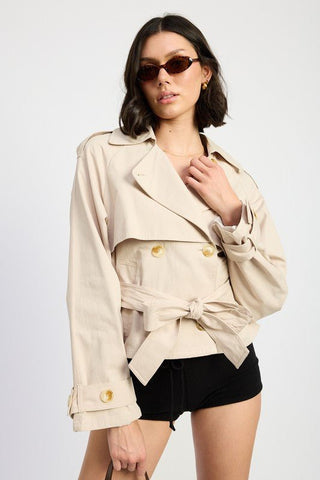 Cropped Trench Coat from Trench Coats collection you can buy now from Fashion And Icon online shop