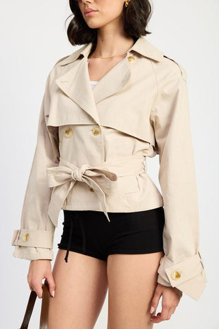 Cropped Trench Coat from Trench Coats collection you can buy now from Fashion And Icon online shop