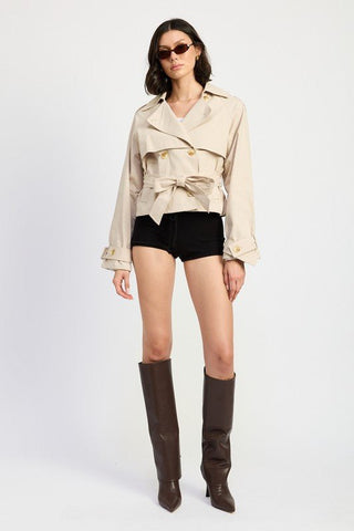 Cropped Trench Coat from Trench Coats collection you can buy now from Fashion And Icon online shop