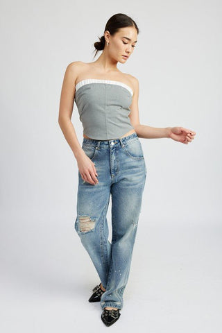 Cropped Tube Top from Crop Tops collection you can buy now from Fashion And Icon online shop